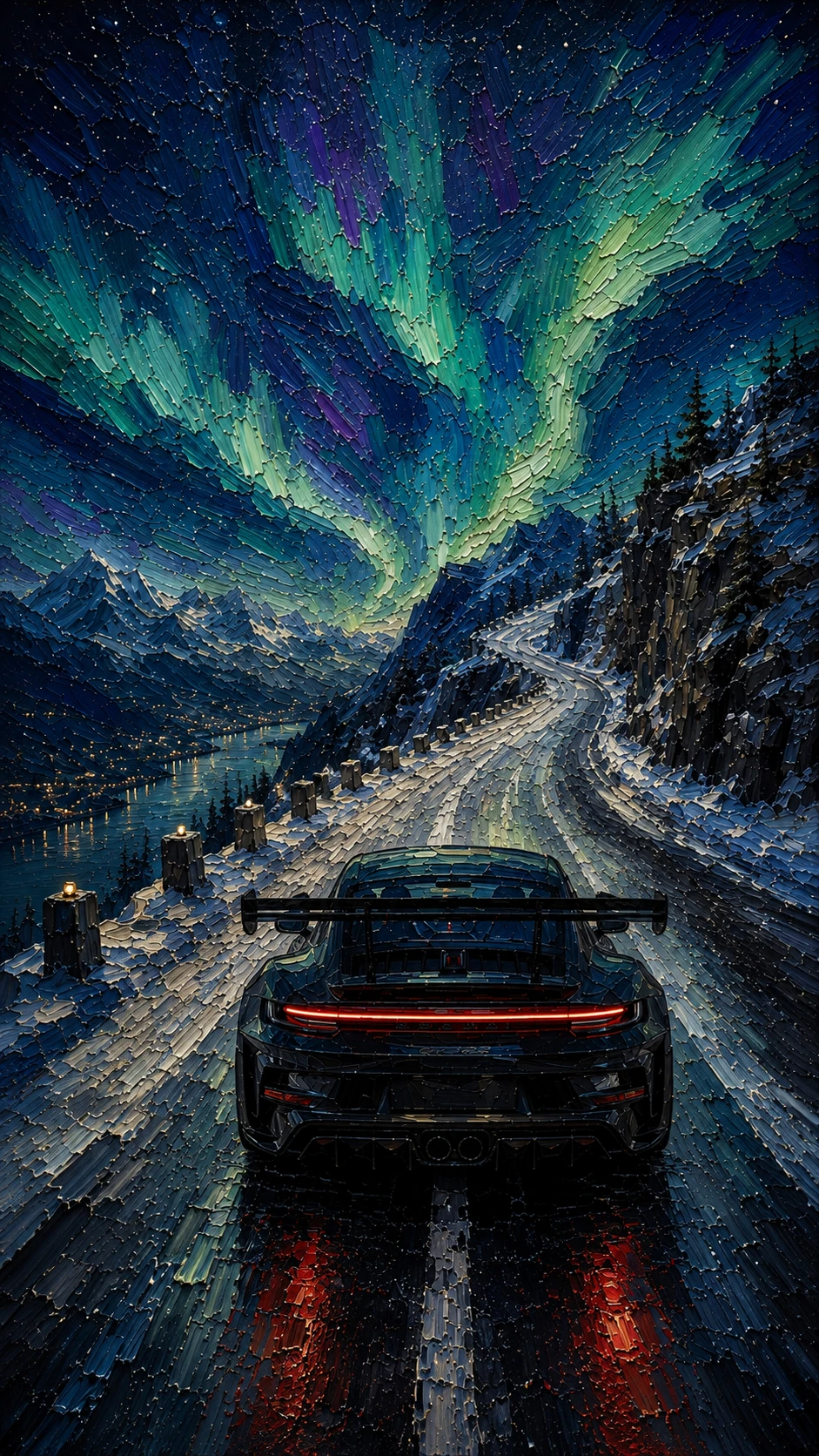 Aurora mountain pass mobile artwork preview
